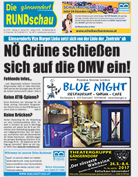 Titelseite Die Rundschau Gnserndorf Nr. 2/2017