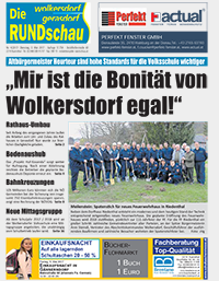Titelseite Die Rundschau Wolkersdorf/Gerasdorf Nr. 4/2017